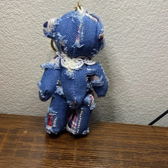Denim bear key chain - Picture 8 of 11